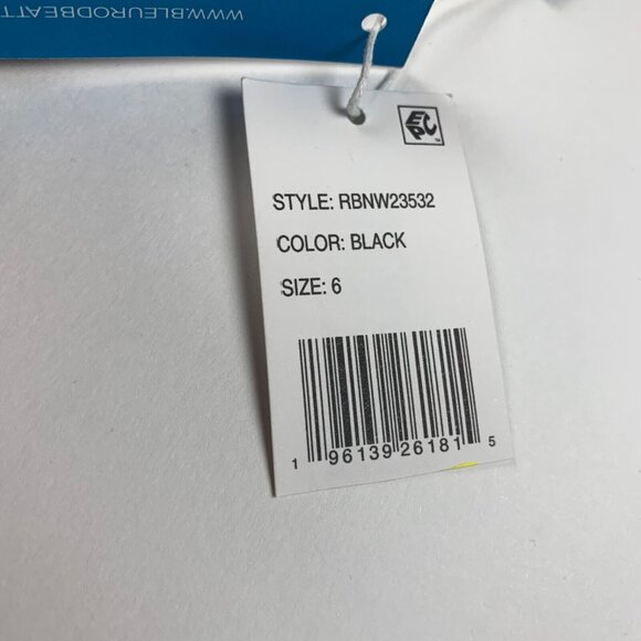 Bleu Rod Beattie Women's Black High Waisted Draped Bikini Swim Bottom Size 6 NWT - Picture 3 of 8